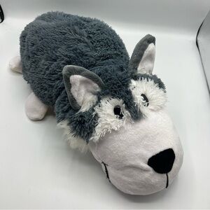 Flip a Zoo Asher Husky and Poppi Polar Bear Plush Animal Jay Play Gray White 16”